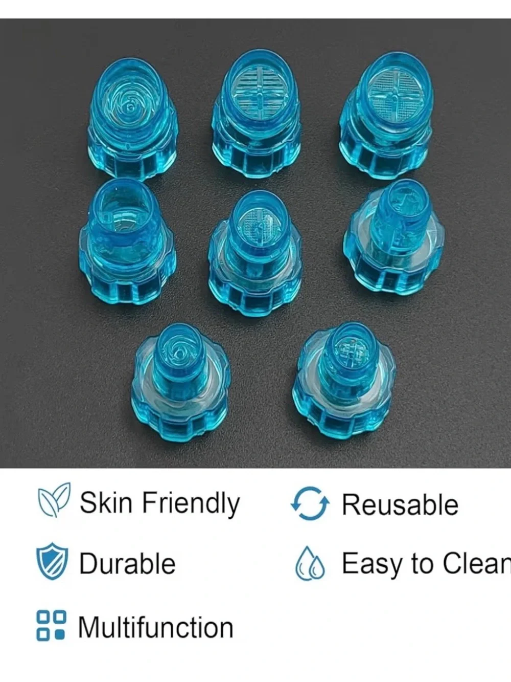 Elitzia Plastic Microderma Head Set of 8